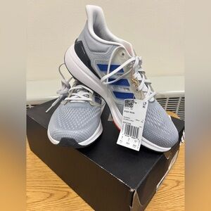 Adidas Men’s  Gray and Blue Sneakers